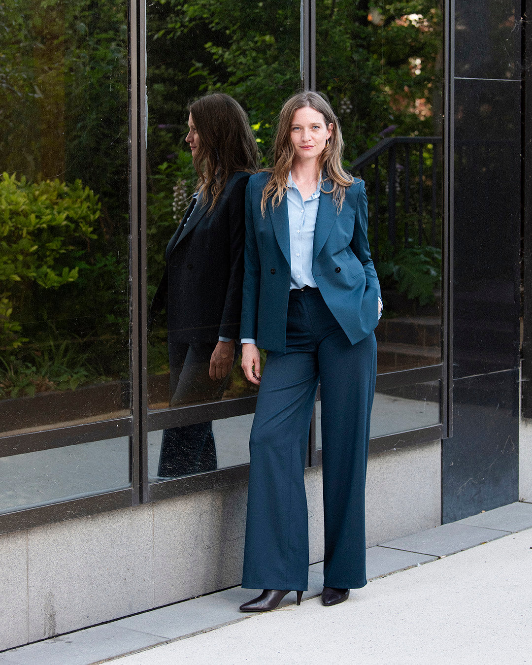Pantalon large Chicago - Teal