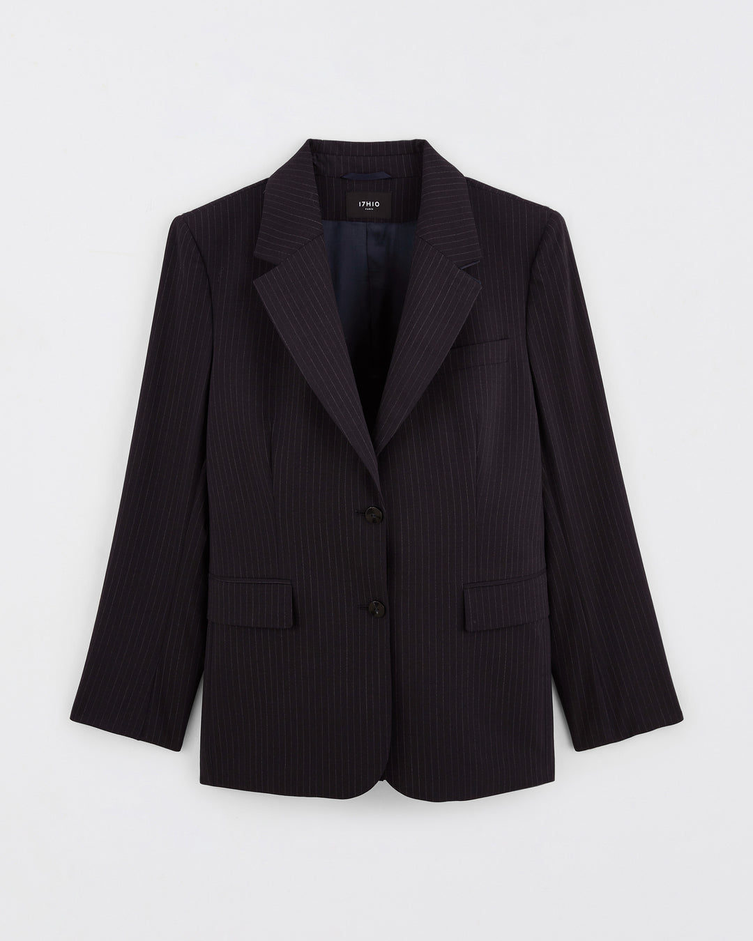 oversize simple-breasted blazer chalk-stripe 